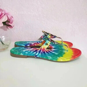 Everglades Groovy Rainbow Tie Dye Sandal/Flip Flop